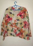Julia стильный пиджак женский в бохо стиле лен цветочный принт, фото №8