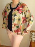 Julia стильный пиджак женский в бохо стиле лен цветочный принт, фото №10