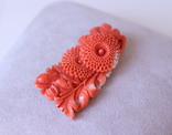 Miscellaneous Coral Brooch Japan Vintage, photo number 3