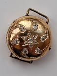 Watch Case 56 Gold with Diamonds - Star of David - 10.65gram, photo number 3