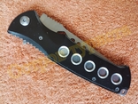 Нож выкидной кнопочный D89 с чехлом, фото №6