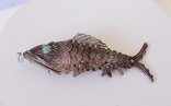 Pendant Carp Filigree Silver Turquoise Old China, photo number 2