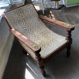Antique armchair, India 1910-20, planter's chair, chaise longue, photo number 11
