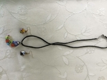 Набор, кулон на шнурке, серьги, муранское стекло, Италия., фото №13