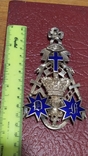 Крупный масонский орден с эмалями. Серебро, фото №3