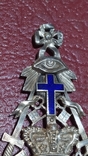 Крупный масонский орден с эмалями. Серебро, фото №4