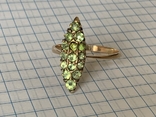 Gold ring with demantoids, USSR until 1958, photo number 5