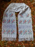 Towel embroidered in old Ukrainian "Roses and voloshki". Flax. Cross-stitch. 286x44 cm. No4, photo number 8