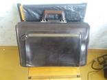 Большой кожанный чемодан СССР, фото №3