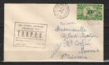 New Caledonia 1947 envelope air trapas bird fauna colony Francis lot2 i (e), photo number 2