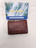 Новый импортный кошелек с монетницей фирмы "ESKO" из натуральной кожи, в упаковке, photo number 12
