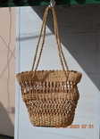 The bag is wicker. Handiwork. Height 28 cm (60 cm with handles) x 36 cm top, 20 cm bottom, photo number 3