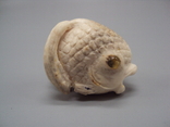 Netsuke figure mammoth bone miniature fish fish figurine height 3.5 cm, weight 20.75 g, photo number 2