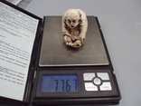 Netsuke figure figurine mammoth bone miniature man washes Japanese asks for weight 77.67g, photo number 13