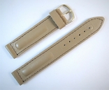 New Watch strap 18 mm. Leather. Beige color, photo number 6