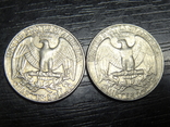 25 US cents 1988 (two varieties), photo number 3