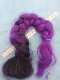 Искусственная сиреневого цвета коса для куклы. коса, photo number 2