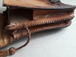 Винтажная сумка ручной работы из кожи алигатора - 23х24х8 см., фото №9