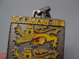 Брелок Normandie герб львы Нормандия Франция два льва металл длина 8,3см, фото №7