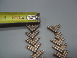 Costume jewelry, parts, spare parts, earrings or bracelet, length 9.5 cm, there are breakdowns, not all pebbles, photo number 4