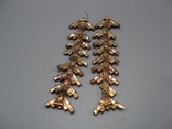 Costume jewelry, parts, spare parts, earrings or bracelet, length 9.5 cm, there are breakdowns, not all pebbles, photo number 11