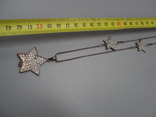 Costume jewelry, necklace, chain and stars, beads, stars, chain length: 78 cm (not all pebbles), photo number 9