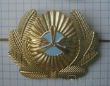 State Aviation Service - golden yellow kokapda in a wreath - aluminum - cabbage, cap badge, photo number 2