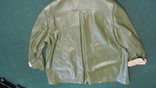 Куртка, кожа,большой размер,зеленая., фото №5