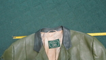 Куртка, кожа,большой размер,зеленая., фото №9