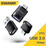 Essager OTG Переходник коннектор Type-C к USB-A (USB 3.0, 5 Гб/с, 3А), photo number 3