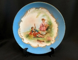 Antique large wall plate hand-painted painting on porcelain Germany, photo number 2