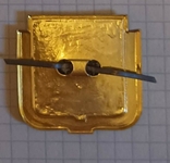 Yellow-gold Czech cockade after 1993, heavy metal, one-ton insert, terminal block, photo number 11