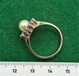 Кольцо Серебро 925 Винтаж Жемчуг Стразы, фото №5