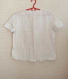 Gerry Weber красивая женская блузка хлопок белая по низу волан, numer zdjęcia 11
