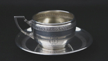 Antique silver, coffee pair, creamer, 875/950, France/Russian Empire, 240.7 g, photo number 3