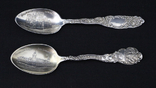 Antique silver, souvenir spoons, cutlery, Towle, USA/France, 372 g, photo number 9