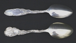 Antique silver, souvenir spoons, cutlery, Towle, USA/France, 372 g, photo number 10