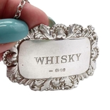 Collection of 10 silver plaques on the bottle of Whisky Sherry Brandy Rum England, photo number 7