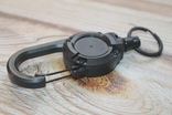 Ретрактор Страховочний шнур на тросіку (чорний) (1606), фото №4