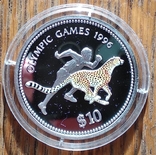 Олімпіада Атланта 1996 Намібія 10 доларів Срібло 925 ярус.6000, фото №2