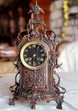 Fireplace clock with chime (bronze), photo number 3