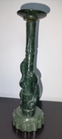 Candlestick "Bear". Green stone., photo number 8