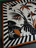 Большой платок шарф двусторонний рисунок Пантера сафари 128/99 см, фото №5