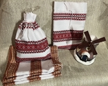 Лляні ткані мішечки 16:24 см, торбинки з вишивкою в етно стилі, подарункові мішки, фото №5
