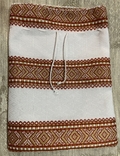 Лляні ткані мішечки 16:24 см, торбинки з вишивкою в етно стилі, подарункові мішки, фото №7