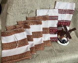 Лляні ткані мішечки 16:24 см, торбинки з вишивкою в етно стилі, подарункові мішки, фото №2