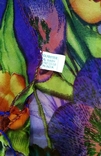 Платок палантин шаль с бахромой Полевые цветы рисунок номерной Индия, фото №6