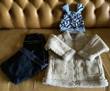 Дубленка теплая, шапка, штаны Mothercare в подарок, 4-5 лет, фото №2