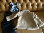 Дубленка теплая, шапка, штаны Mothercare в подарок, 4-5 лет, фото №9