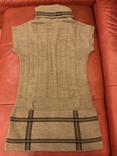 Платье вязаное серое, Италия, шерсть, мохер, р.S, фото №5